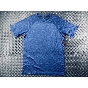 Spyder Shirt Adult Small Blue Short Sleeve Rashguard Swim MMA BJJ Active Men's